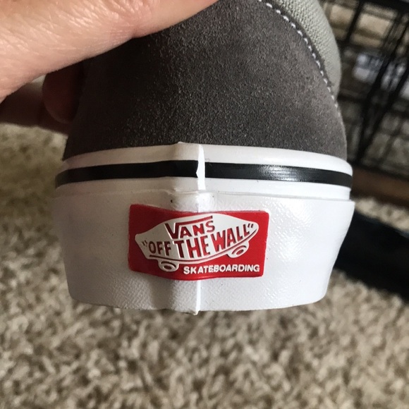 VANS GREY skateboard Shoes Classic Slip-On Sneaker NEW - Picture 5 of 7